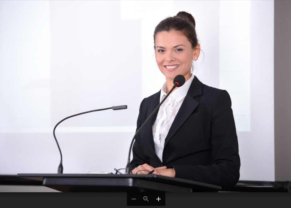 The female speaker